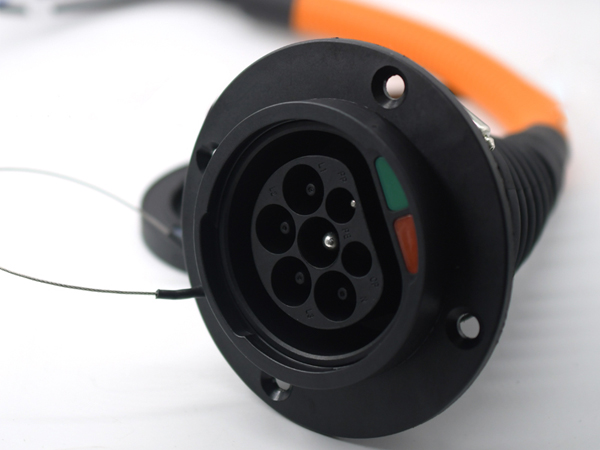 歐標充電槍插座type2新能源電動(dòng)車(chē)充電口IEC-62192車(chē)端交流充電座