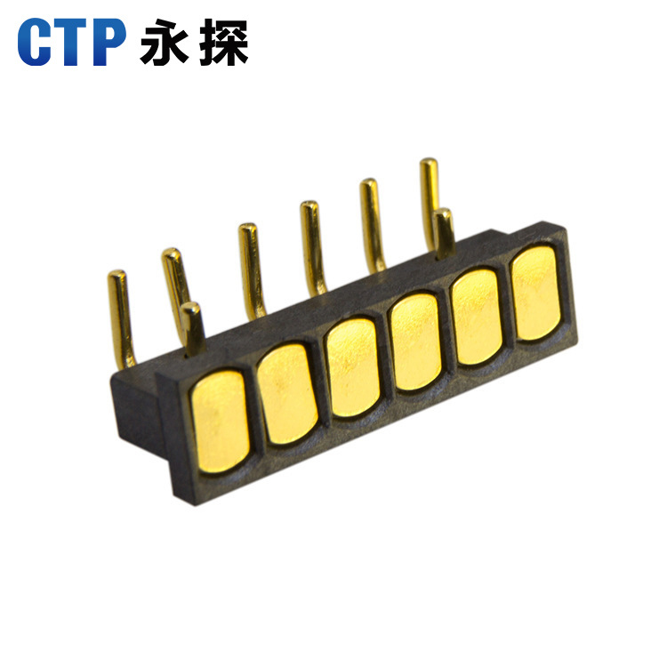 工廠(chǎng)定 做折彎彈簧針充電頂針公母探針6pin pogo pin 頂針連接器