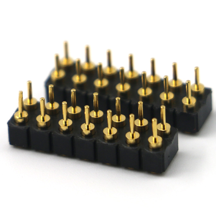 彈簧針雙排14pin大電流充電針導電針天線(xiàn)頂針 pogo pin連接器彈針