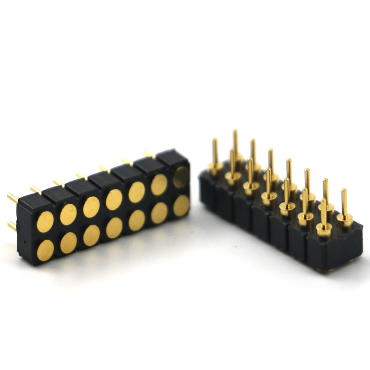 彈簧針雙排14pin大電流充電針導電針天線(xiàn)頂針 pogo pin連接器彈針
