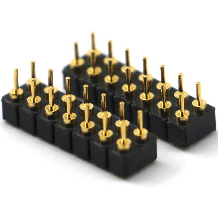 彈簧針雙排14pin大電流充電針導電針天線(xiàn)頂針 pogo pin連接器彈針