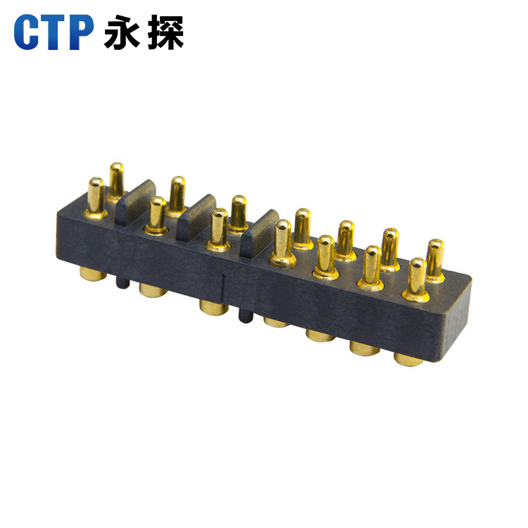 pogopin彈簧針通訊數碼大充電探針 手環(huán)USB連接器14pin鍍金彈針