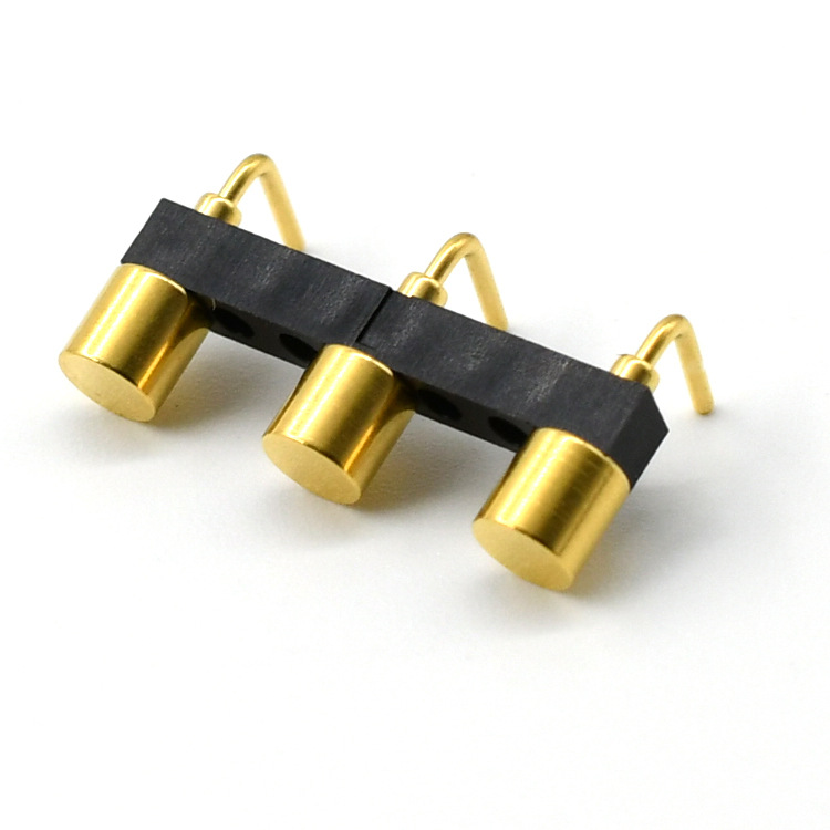 pogopin連接器天線(xiàn)頂針 折彎式公母座伸縮探針3pin導電彈簧針