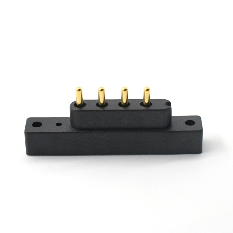 4pin磁吸頭 智能手環(huán)充電觸點(diǎn)磁力充電頭 兒童手表單排磁吸連接器