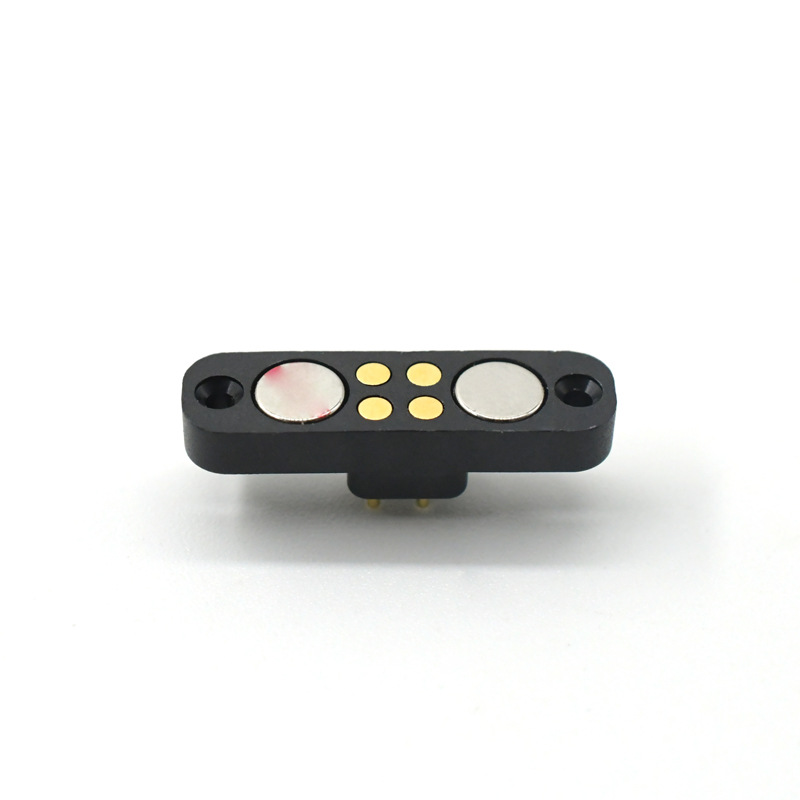 4pin磁吸充電頭雙排吸附式充電連接器公母座筆記本電腦磁吸連接器